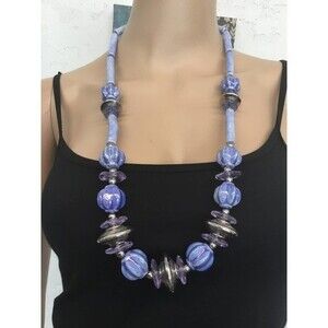 Purple Glass Bead Necklace